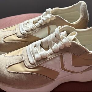 Steve Madden Women's Sneakers in Beige and White